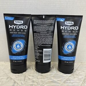 3 Schick Hydro Sense Hydrate Shave Cream 6oz ea
